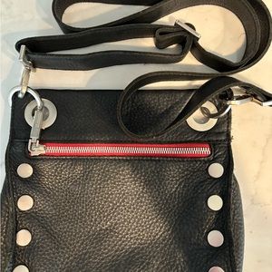 Small Hammitt Crossbody black with red zipper and inside. Hardly used.